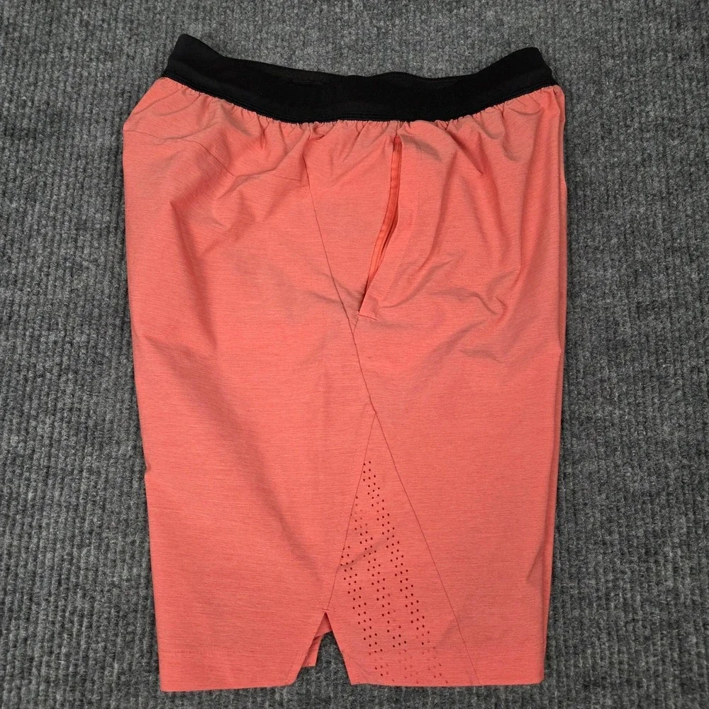 Adidas Mens Training Shorts Pink Coral Heathered Laser‎ Cut Vent Size Medium